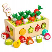 Sorter Drewniany Farma mocny box układanka edukacyjna rozwijająca motorykę