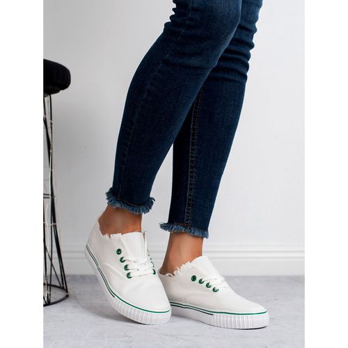 Białe Tekstylne Trampki r.40 na Arena.pl