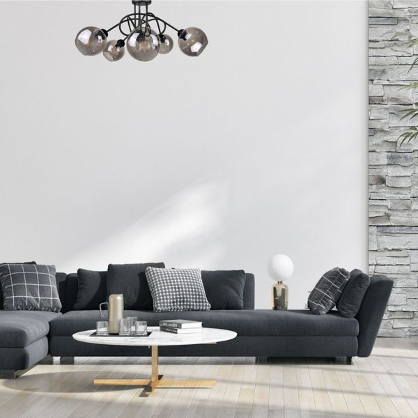 Lampa sufitowa 5xE27 RING BLACK zdjęcie 2