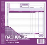 rachunek 2/3 a4 dla zwol. z vat 231-2
