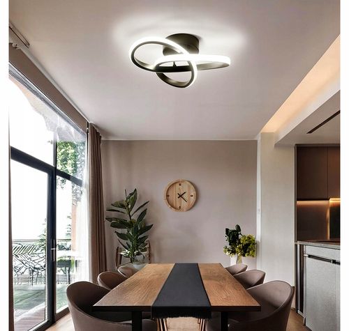 Lampa Sufitowa LED PLAFON Żyrandol 24W Barwa Neutralna Czarna do na Arena.pl