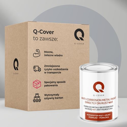 FARBA DO METALU NA RDZĘ OCYNK ALUMINIUM STAL 1L 4w1 ANTRACYT RAL 7016 MAT na Arena.pl