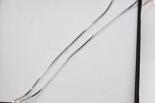 srebrny łańcuszek kostka srebro rodowane 925 | 45cm na Arena.pl