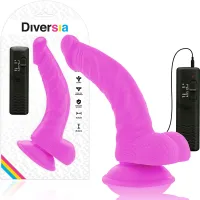 diversia wibrujący model intymny elastyczny fioletowy 21,5 cm tpe