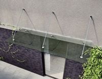 daszek szklany QUBA 180x150 brąz/grafit