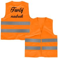 Pomarańczowa kamizelka ostrzegawcza z Twoim nadrukiem M