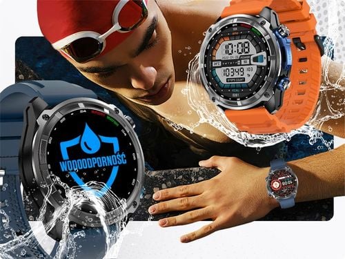 Smartwatch Męski - Zegarek Menu PL GPS Amoled Dyktafon Wodoodpony - 860mAh na Arena.pl