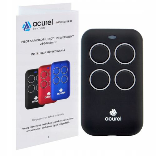 Pilot Samokopiujący Uniwersalny do Bramy Rolet 280-868mHz - KR37 Acurel na Arena.pl