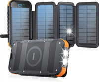 POWERBANK SOLARNY WODOODPORNY INDUKCJA 20000 mAh Szybki zasilacz 20 W IP64