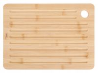 Deska do krojenia drewniana bambusowa z rowkami 33x24x1,5cm duża z oczkiem