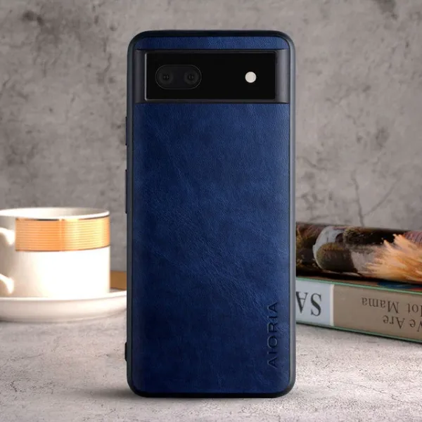 Etui AIORIA Vintage LEATHER do Google Pixel 7 niebieski zdjęcie 1