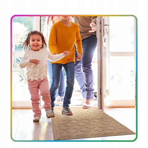 Wycieraczka Pod Drzwi Tekstylna 60x90 Beżowa 3D Duża Wejściowa na Arena.pl