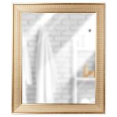 Lustro Złote Prostokątne w Złotej Ramie Ścienne Wiszące 49,5x59,5 cm