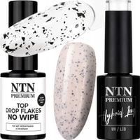 NTN Lakier Hybrydowy 5g Nr181 + NTN Top Flakes 7g Efekt Przepiórczego Jajka