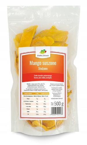 MANGO SUSZONE plastry, naturalne, słodzone 500g na Arena.pl