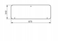 Szyba tylna dolna Case XL 495, 595, 695, 795, 895, 995, 743, 745, 844,