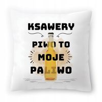 Poduszka Dla Ksawerego Na Urodziny Ze Zdjęciem Na Prezent Biała 40X40 Cm
