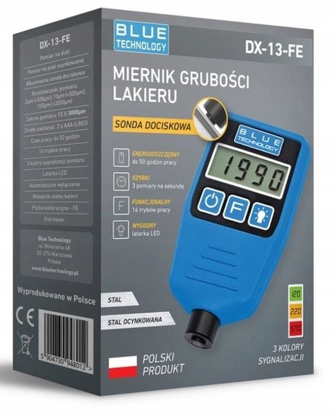 Miernik grubości lakieru DX-13-FE BLUE TECHNOLOGY zdjęcie 2