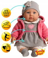 Lalka bobas mówi śpiewa uczy 2 języki interaktywna córeczka 32cm 2L+