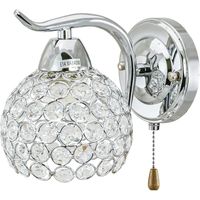 Kryształowa lampa ścienna 8707/1 8C do holu chrom