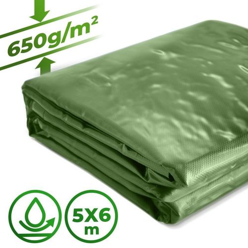 JAGO Plandeka 650 g/m², aluminiowe oczka, zielona, ​​5 x 6 na Arena.pl