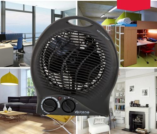 Grzejnik elektryczny Volteno 2000 W czarny 230 x 270 mm na Arena.pl