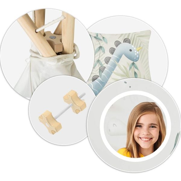 Namiot tipi dla dzieci Nukido - dinozaury zdjęcie 12