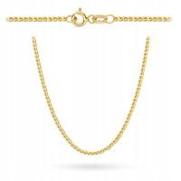 PIĘKNY ZŁOTY MOCNY ŁAŃCUSZEK SPLOT LISI OGON 42 CM 585 NA PREZENT