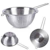 Cedzak Kuchenny Stalowy Nierdzewny Durszlak Sitko z Rączką Uchwytem 21 cm