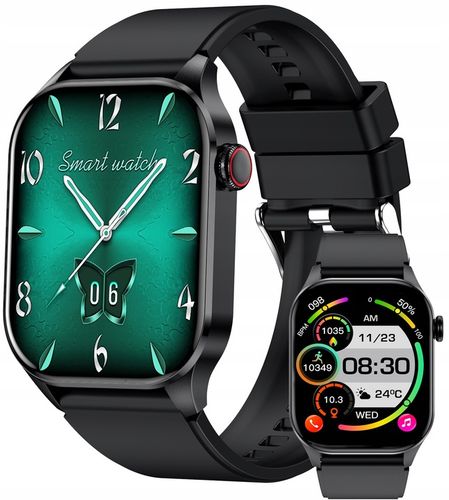Zegarek Damski Smartwatch 380MAH ROZMOWY AMOLED Z Pomiar Cukru Ciśnienie na Arena.pl