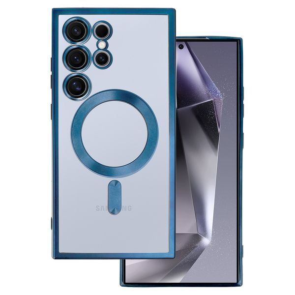 Metallic Magsafe Case do Samsung Galaxy S22 Niebieski zdjęcie 1