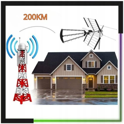 Antena do TV naziemnej DVB-T2 COMBO MUX8 4K LTE aktywna ze na Arena.pl
