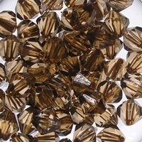 KRYSZTAŁKI PLASTIK DIAMENT BRĄZOWE 14MM 8SZT