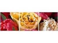 30 90CM OBRAZ 3 ELEM ZROSZONA RÓŻA ŚCIENNY PŁOTNO DRUK