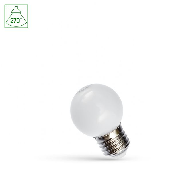 LED KULKA E-27 230V 1W BIAŁY SPECTRUM zdjęcie 1