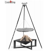 GRILL OGRODOWY COOKKING 180 CM, STALOWY RUSZT 50 CM+PALENISKO CUBA 70X70 CM