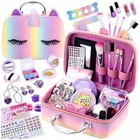 DUŻY ZESTAW KOSMETYKÓW DO MAKIJAŻU PAZNOKCI MAKE UP DLA DZIECI KUFEREK XXL