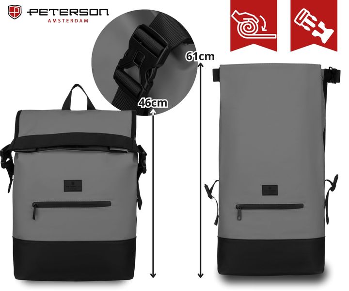 plecak miejski ptn berlin-9053 gray zdjęcie 5