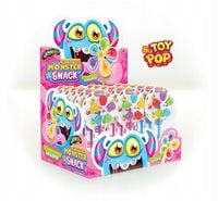 lizak truskawkowy wiatrak monster  snack 16g johny bee  30szt.