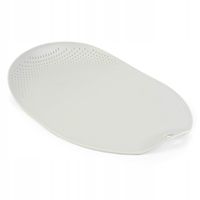 KADAX Deska Do Krojenia Z Ociekaczem Z Uchwytem Plastikowa Biała 25x38cm