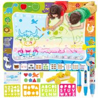 ZESTAW XXXL MATA WODNA DO MALOWANIA RYSOWANIA 120x90 PIECZĄTKI FORMY PISAKI