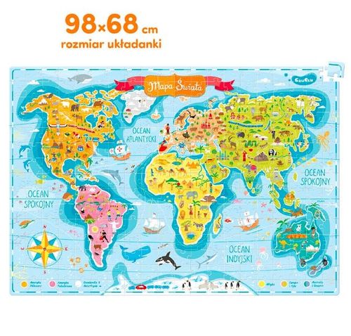 Puzzle Mapa Świata 300 Elementów na Arena.pl