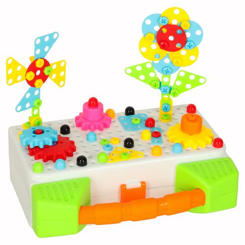 Klocki Konstrukcyjne Wkrętarka dla Dzieci Wiertarka Śrubki Zestaw XXL 181el na Arena.pl