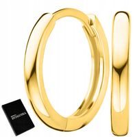 ZŁOTE KOLCZYKI KOŁA KÓŁKA DAMSKIE KOLCZYKI SREBRO PRÓBA 925 POZŁACANE