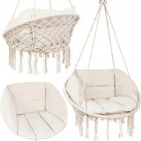 HUŚTAWKA OGRODOWA BOCIANIE GNIAZDO FOTEL WISZĄCY OGRODOWY BOHO +2x PODUSZKA