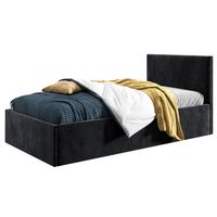 Łóżko młodzieżowe Tapczan 120x200 Basic Asti Czarny + POJEMNIK