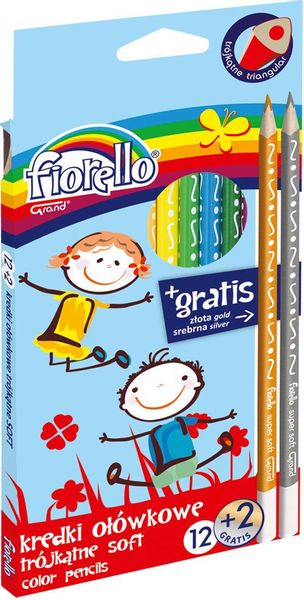 KREDKI TRÓJKĄTNE SUPER SOFT 12KOL FIORELLO zdjęcie 1