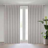 Zasłona gotowa NELISA 125x270 cm ciemnobeżowa zaciemniająca flex taśma