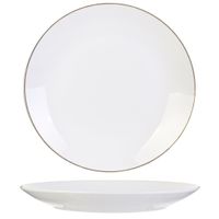 Talerz Pearl Gold 27cm biały