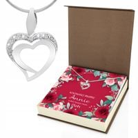 PREZENT NA DZIEŃ MAMY NASZYJNIK SREBRO 925 SERCE